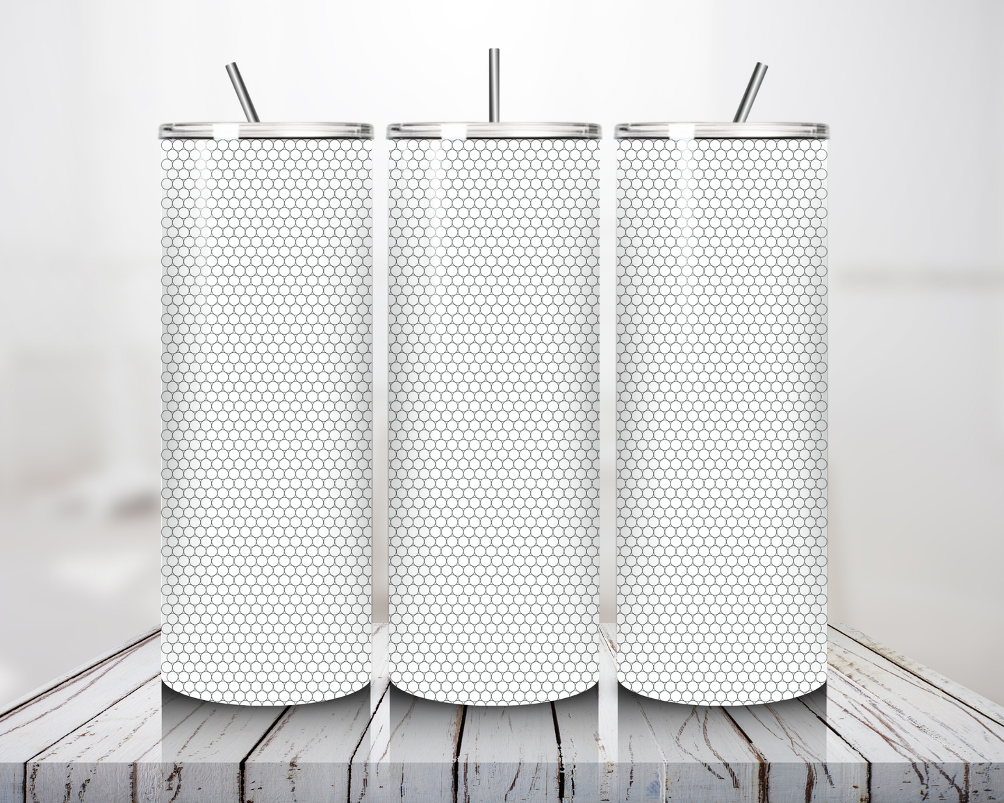 White Solid DIY Tumbler
